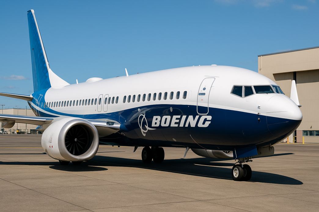 Boeing 737 MAX 7 v továrenských farbách Boeingu