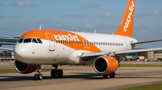 Lietadlo easyJet Airbus A320 na letisku Londýn Gatwick