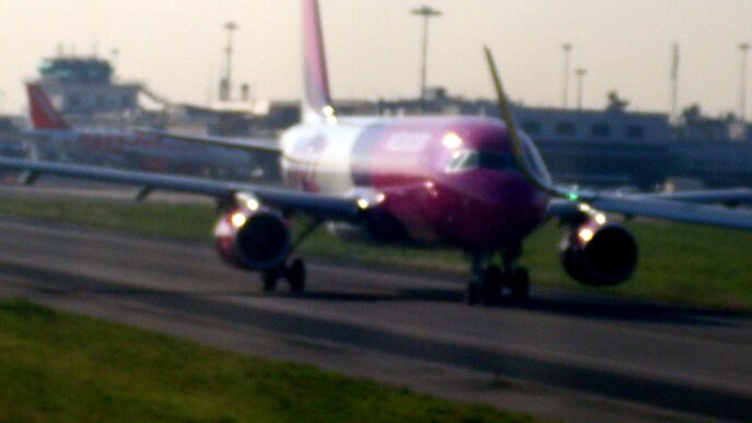 Lietadlo Wizz Air na odbavovacej ploche